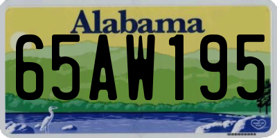 AL license plate 65AW195