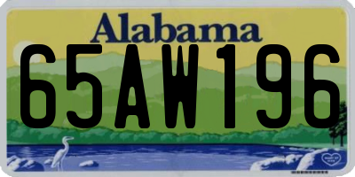 AL license plate 65AW196