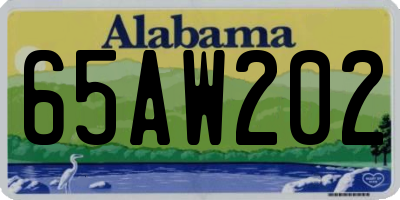 AL license plate 65AW202
