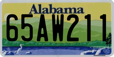 AL license plate 65AW211
