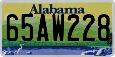 AL license plate 65AW228