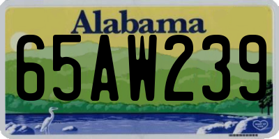 AL license plate 65AW239