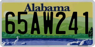 AL license plate 65AW241