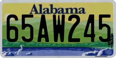 AL license plate 65AW245