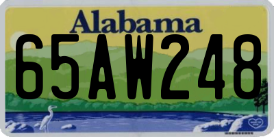 AL license plate 65AW248
