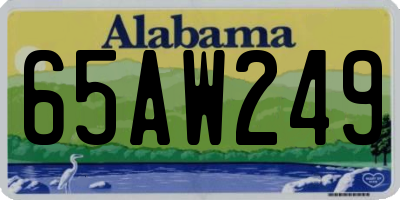 AL license plate 65AW249