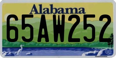 AL license plate 65AW252