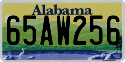 AL license plate 65AW256