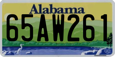 AL license plate 65AW261