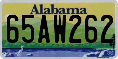 AL license plate 65AW262