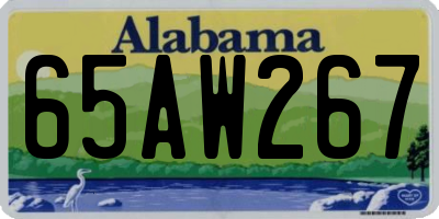 AL license plate 65AW267
