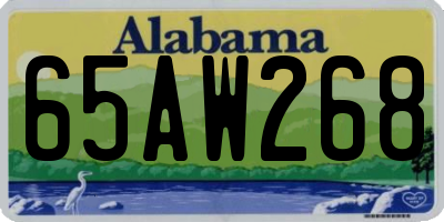 AL license plate 65AW268