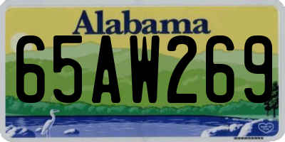 AL license plate 65AW269