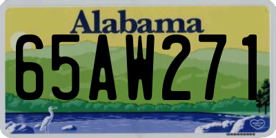 AL license plate 65AW271