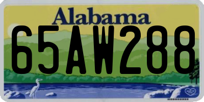 AL license plate 65AW288