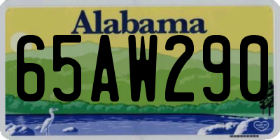 AL license plate 65AW290