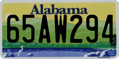 AL license plate 65AW294