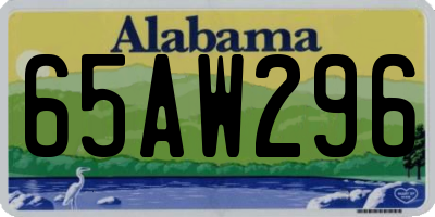 AL license plate 65AW296