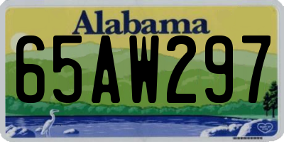 AL license plate 65AW297