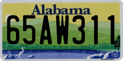 AL license plate 65AW311