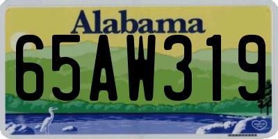 AL license plate 65AW319