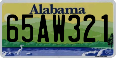 AL license plate 65AW321