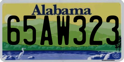 AL license plate 65AW323