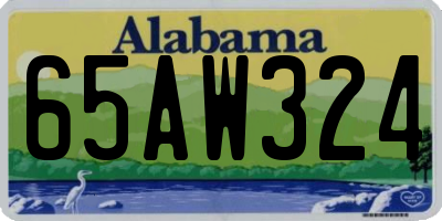 AL license plate 65AW324