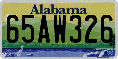 AL license plate 65AW326