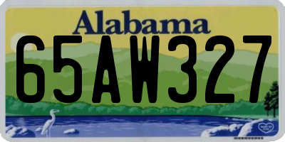 AL license plate 65AW327