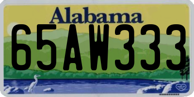 AL license plate 65AW333