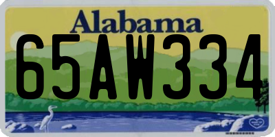 AL license plate 65AW334