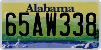 AL license plate 65AW338