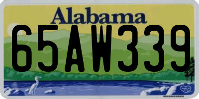 AL license plate 65AW339