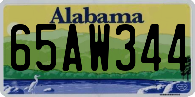 AL license plate 65AW344