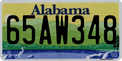 AL license plate 65AW348