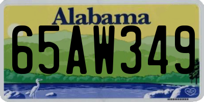 AL license plate 65AW349