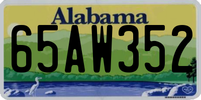 AL license plate 65AW352