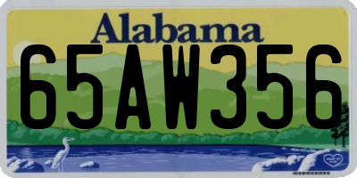 AL license plate 65AW356