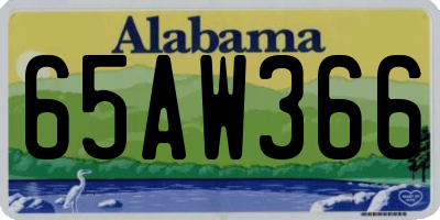 AL license plate 65AW366