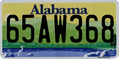 AL license plate 65AW368
