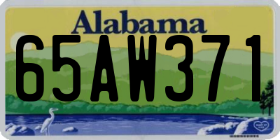 AL license plate 65AW371
