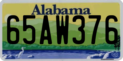 AL license plate 65AW376