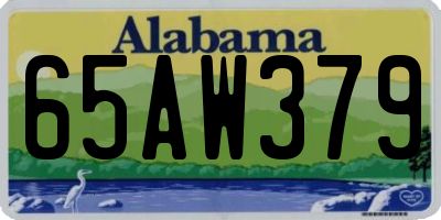 AL license plate 65AW379