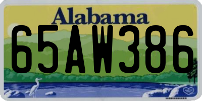 AL license plate 65AW386