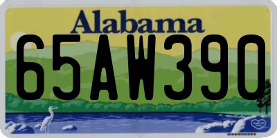 AL license plate 65AW390