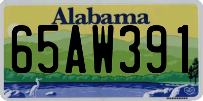 AL license plate 65AW391