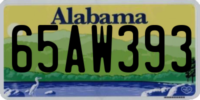 AL license plate 65AW393