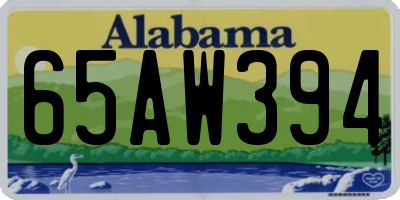 AL license plate 65AW394