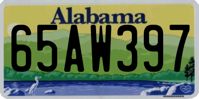 AL license plate 65AW397